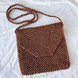 ANCÁN Ligaw Wood Sling bag in Chestnut